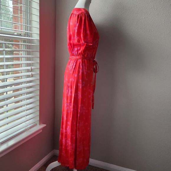 Billabong Red Pink Wrap Slit Sundress S - Picture 5 of 12